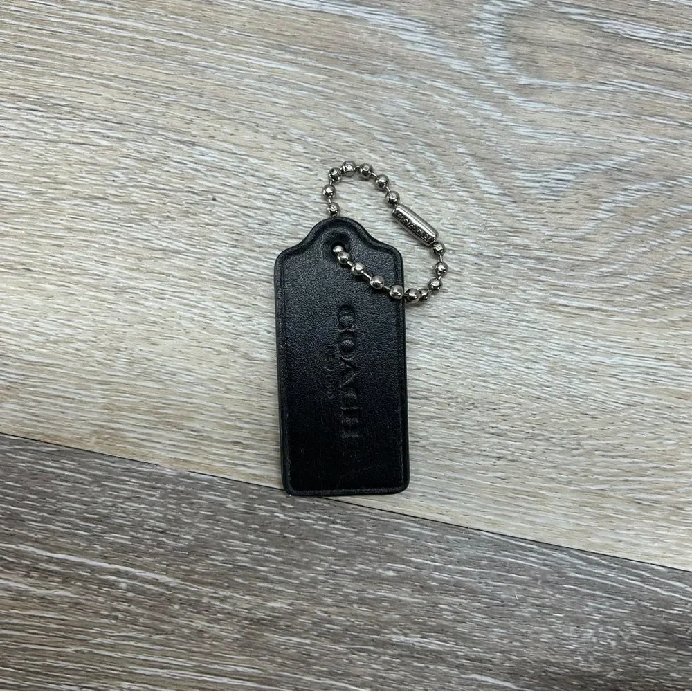 Coach Black Leather Key Holder